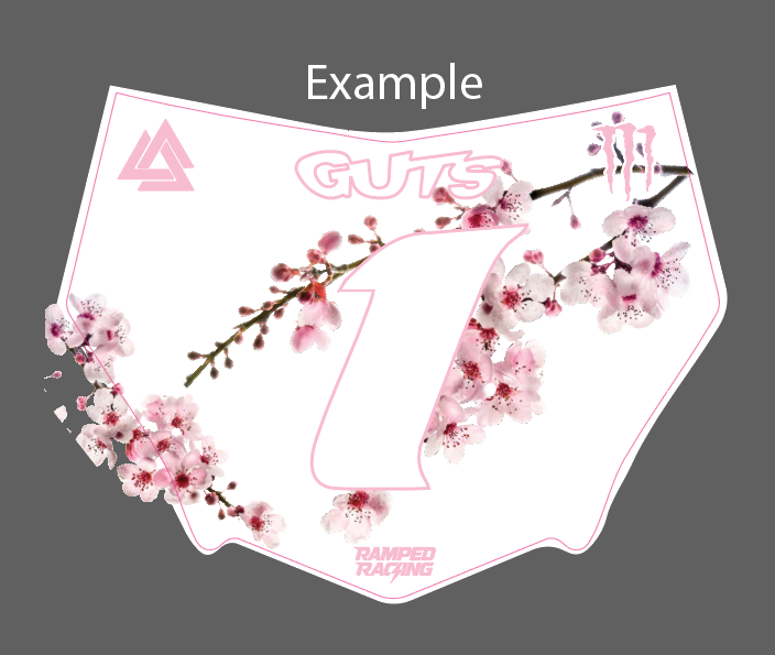 (Custom Color) Blossom Front Plate Decal